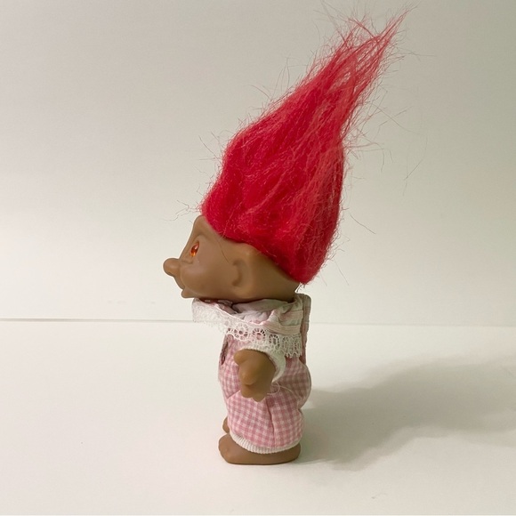 Ace Novelty Troll Doll with Red Hair Jewel and Pink Outfit - Picture 5 of 16
